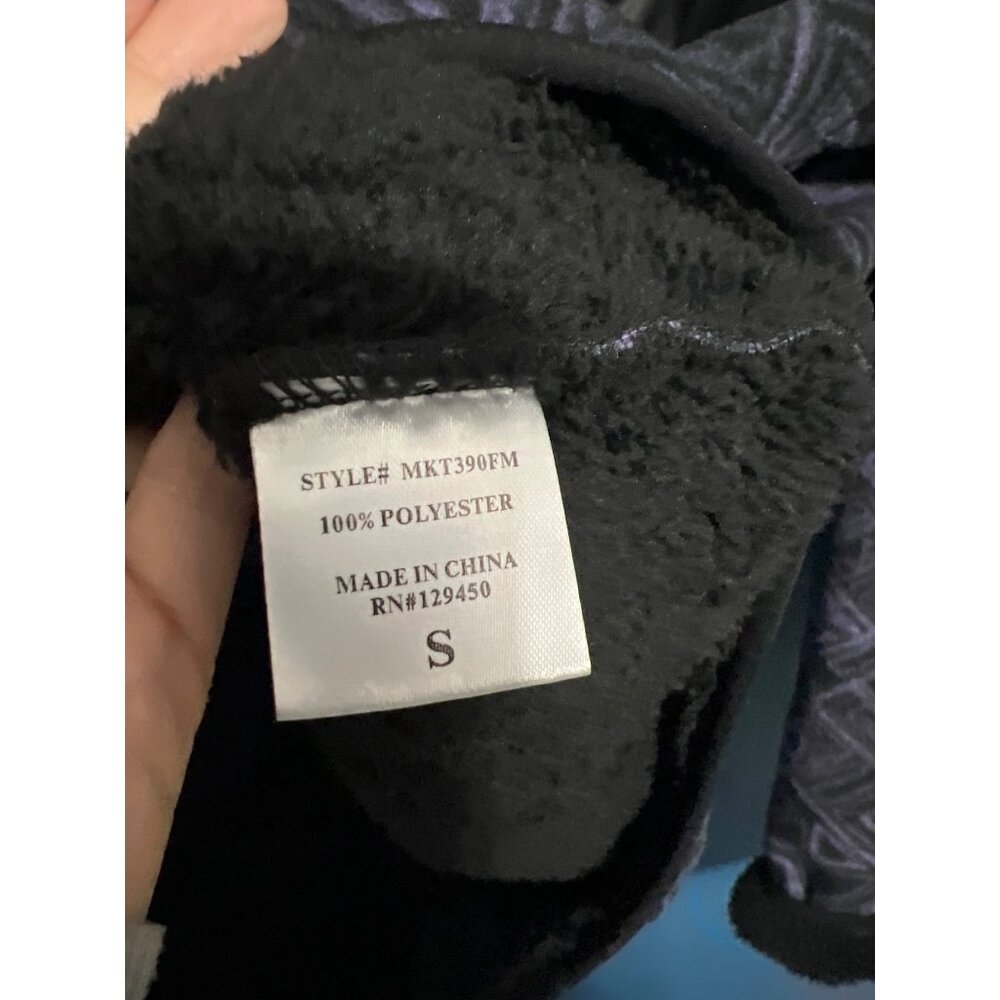 Oversized Geometric Pattern Quarter-Zip Fleece Pu… - image 5